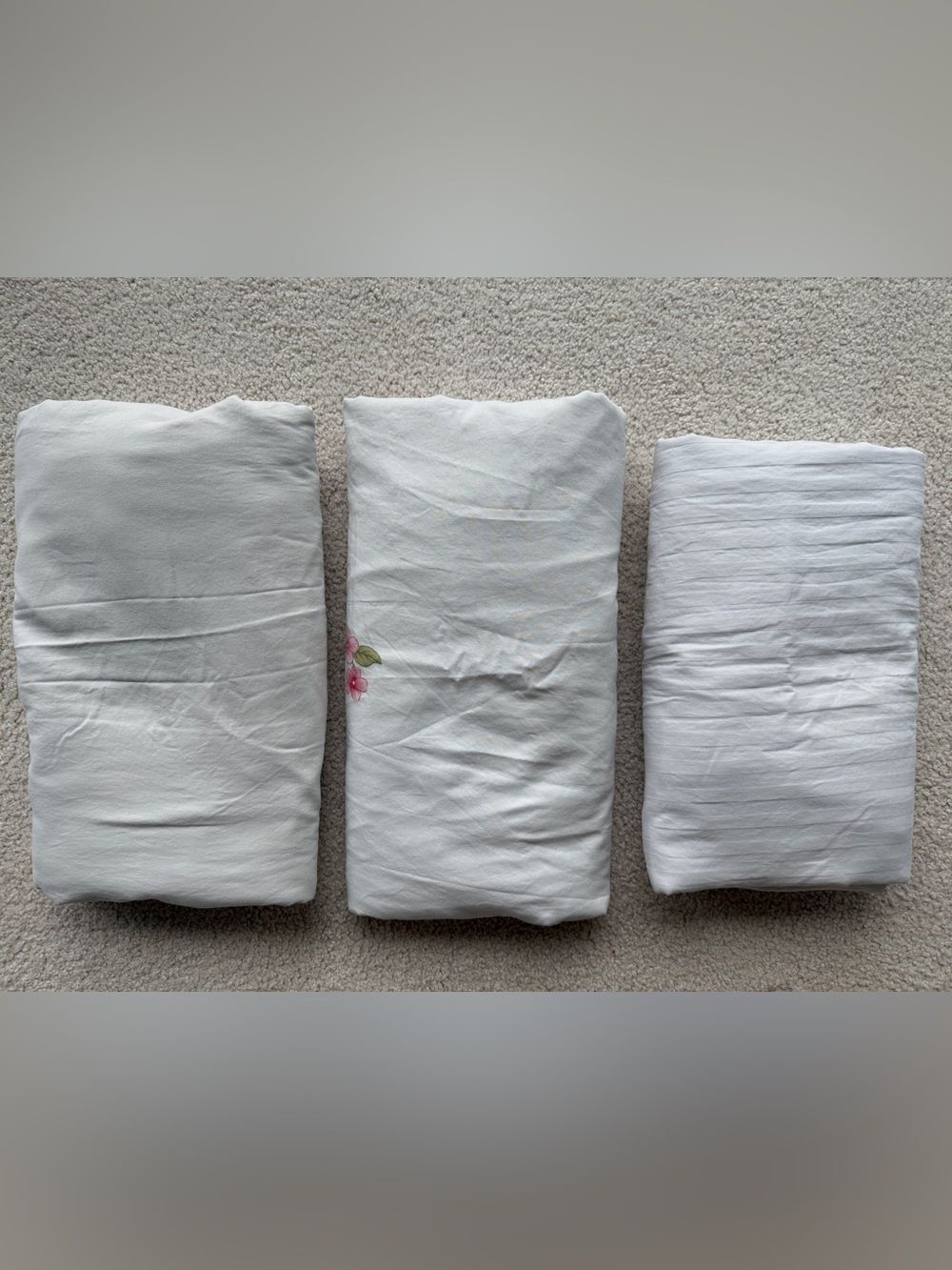 3 Threshold 100% Cotton 400 Thread Count Queen Size Sheets + 2 Pillowcases